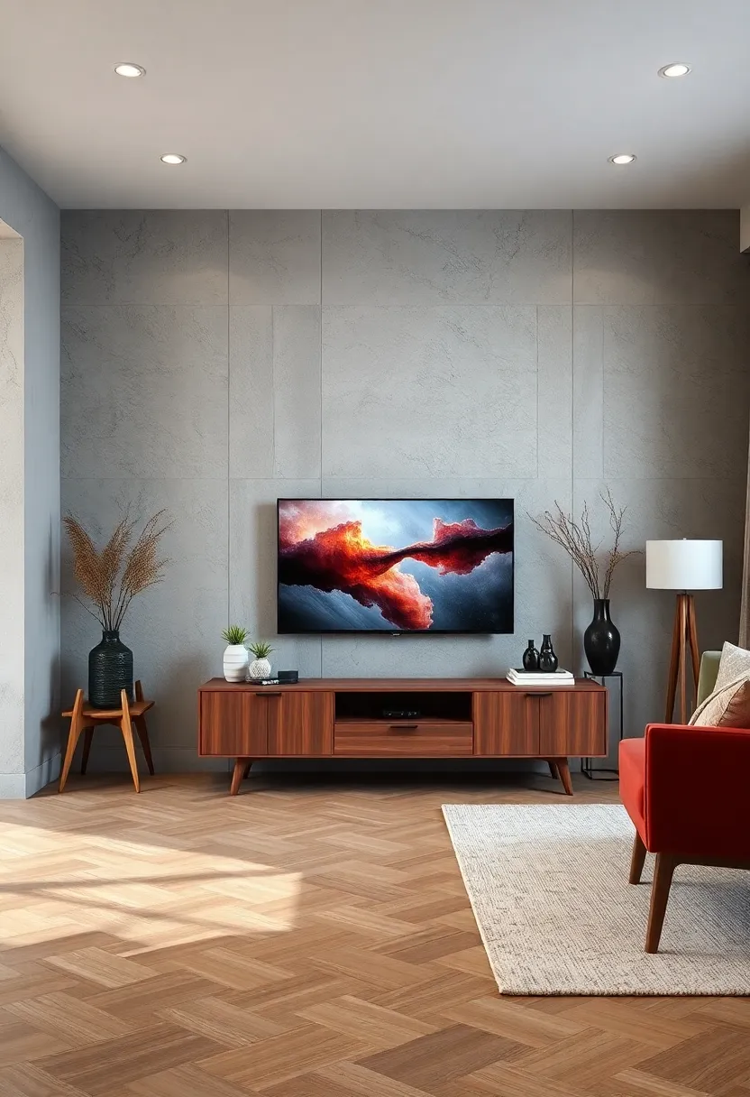 Mid-century‌ Inspired ⁣TV Console with Tapered Legs