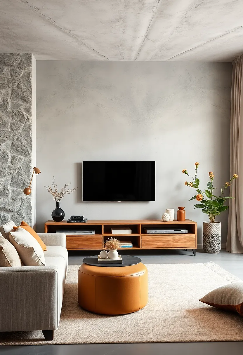 Narrow TV Stand⁣ for Small Spaces with ⁢Open ⁢and Closed Storage