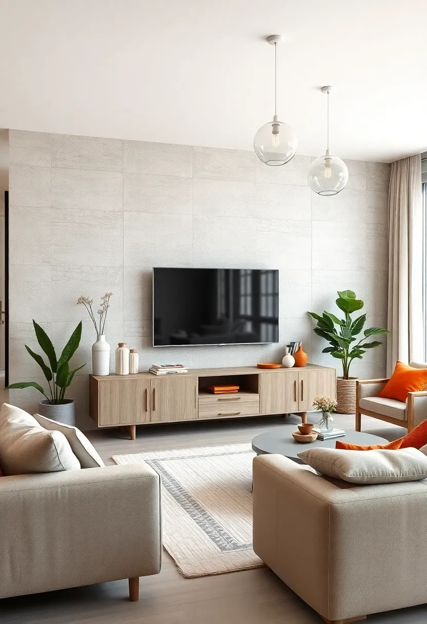 Soft Gray ‍TV Stand Made from Sustainable Materials