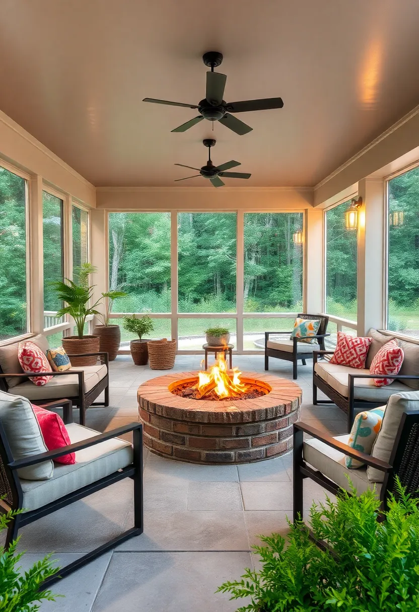 brick Firepit with Raised Hearth: Create a focal point with ⁢a classic brick ⁤firepit⁤ featuring‌ a raised⁢ hearth, ideal for‌ roasting marshmallows