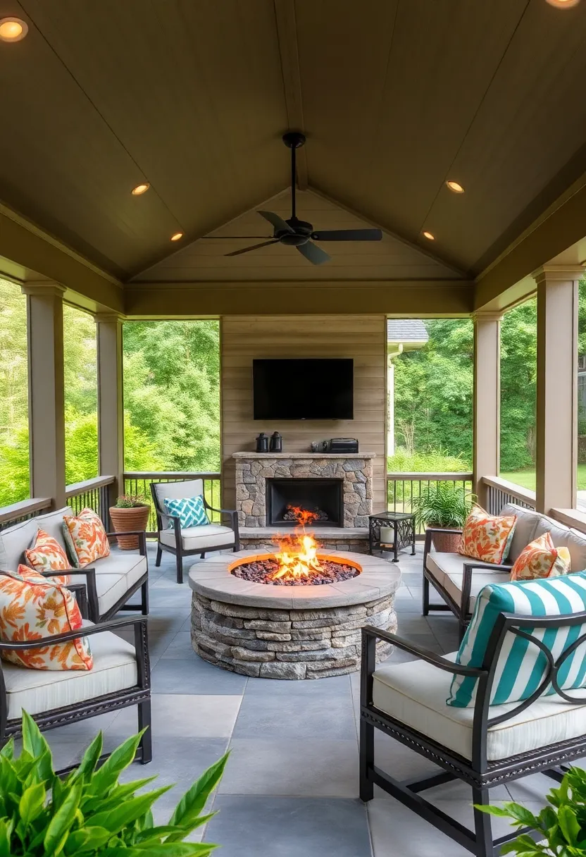 Firepit with Glass Wind Guard: ‌Protect your flames from breezes ⁣while ‌maintaining ⁤clear views with ​a stylish ‌firepit⁣ enclosed by tempered glass ‌panels