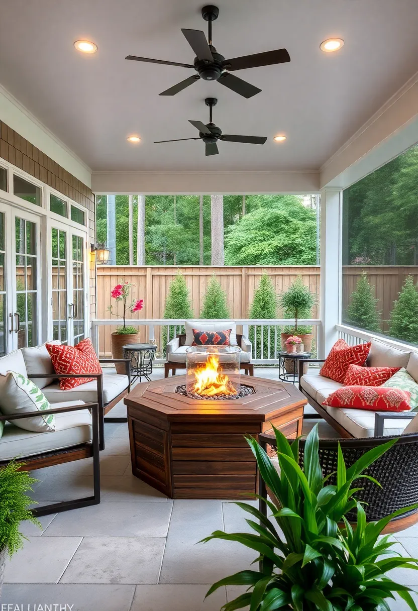 Hexagonal Wooden Firepit Table: Add ‍geometric ⁣charm with a hexagonal⁣ firepit table ⁣crafted ‍from⁣ rich hardwood⁣ for ⁣durability and ‌style