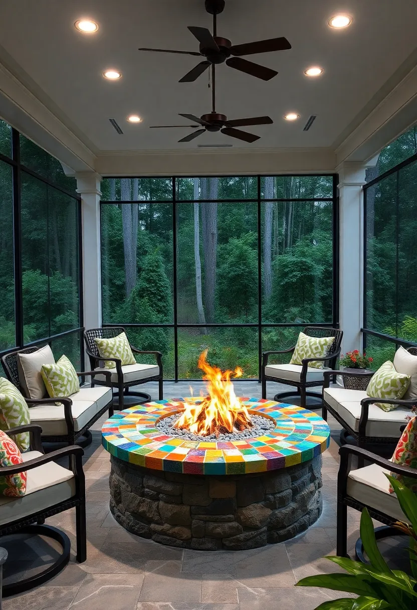 Mosaic Tile ‌Firepit: Add a splash of color and⁣ artistic expression ​with⁢ a firepit⁢ covered in vibrant mosaic ‌tiles