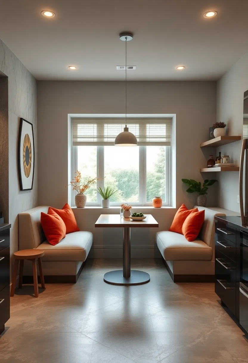 Compact Breakfast Nook with Corner Booth