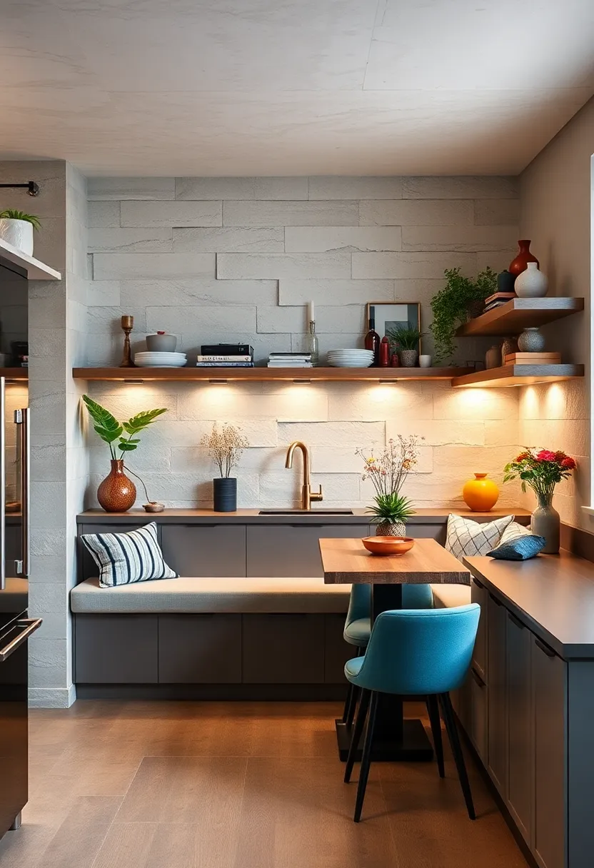 Floating Shelves That Double​ as Seating