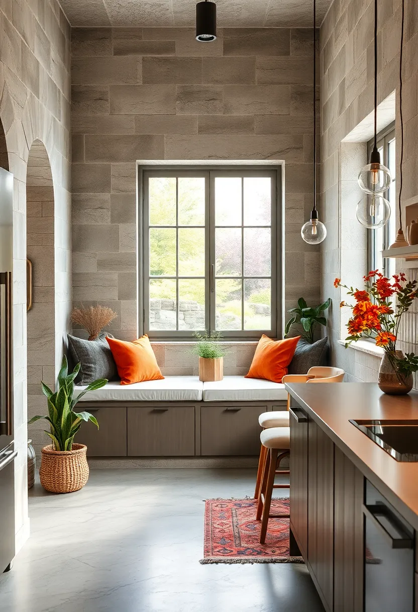 Window Perch Seating with Cushions