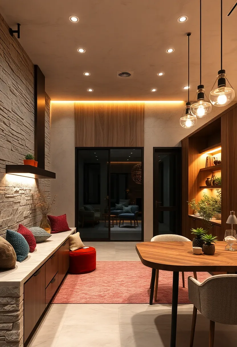 Integrate seamless under-cabinet lighting in kitchens to improve visibility and aesthetics without heat emission