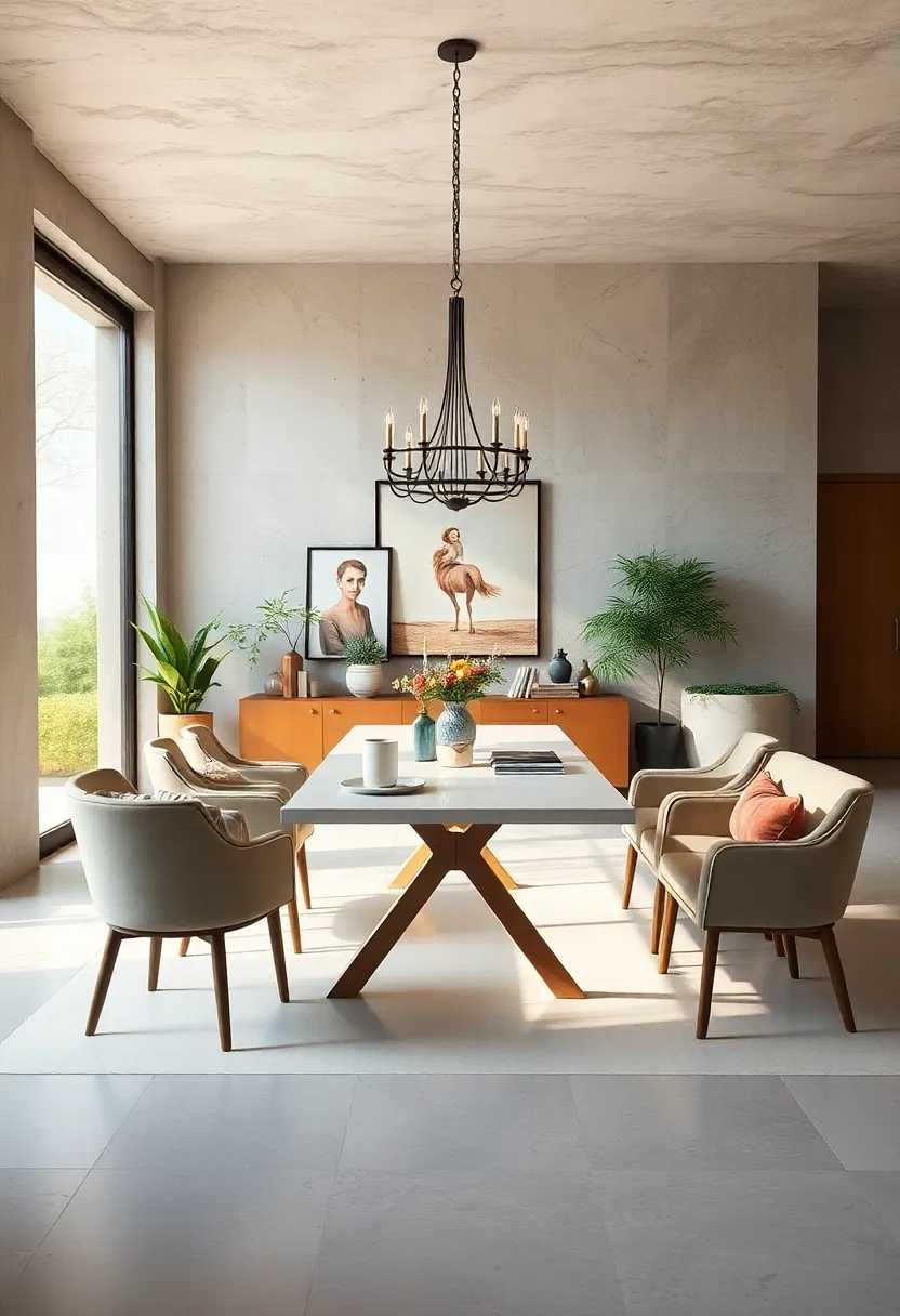 The Allure of Minimalist Lines Balanced ⁣with Earthy Tones in Refurbished Dining‍ Spaces