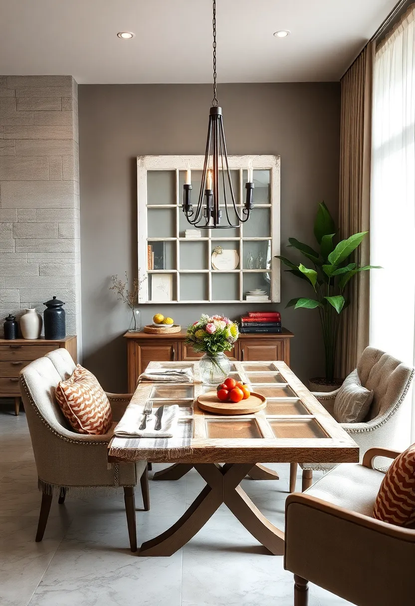 Antique Window Pane⁢ Repurposed as a Charming Tabletop