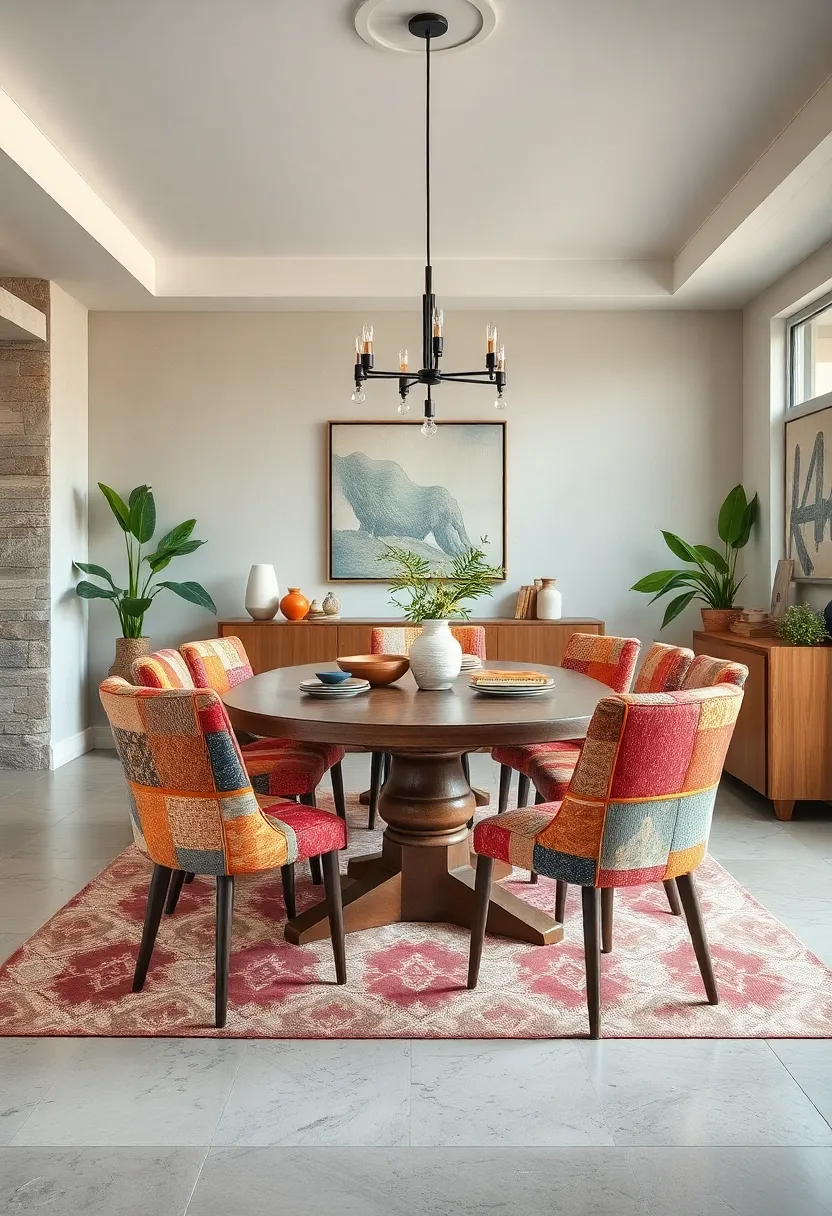 The ⁢Charm of Patchwork Upholstery Elevating Comfort and ‍Artistic Expression Around the ⁣Table