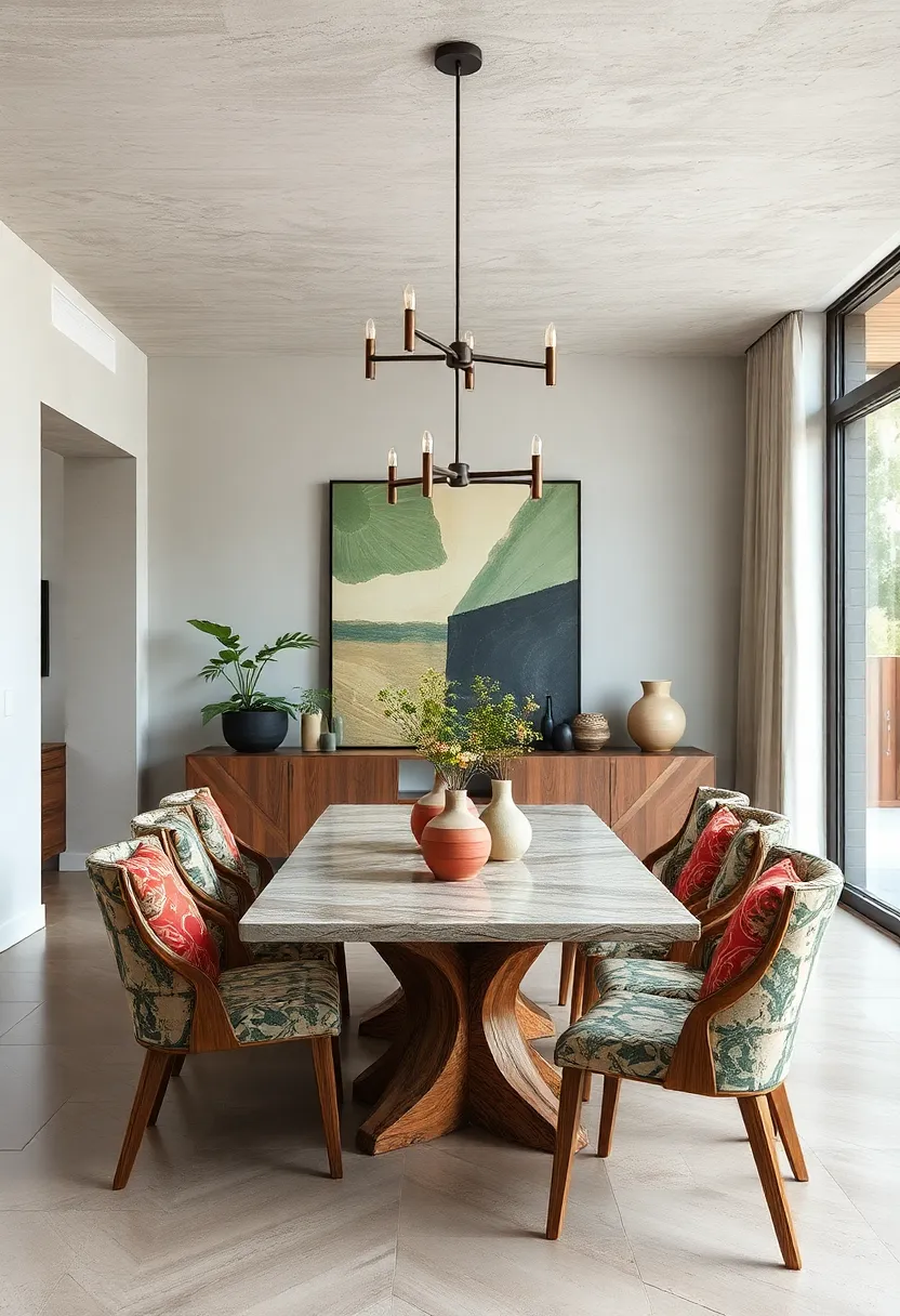 Nature Inspired Textures and Patterns Enhancing Organic⁣ Appeal in upcycled Dining‌ Sets