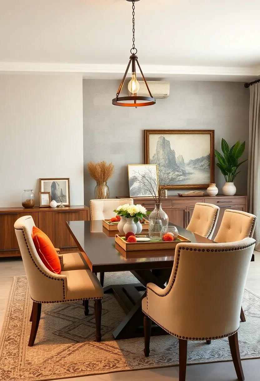 Old Picture frames Used as Display⁤ Trays for Dining Decor