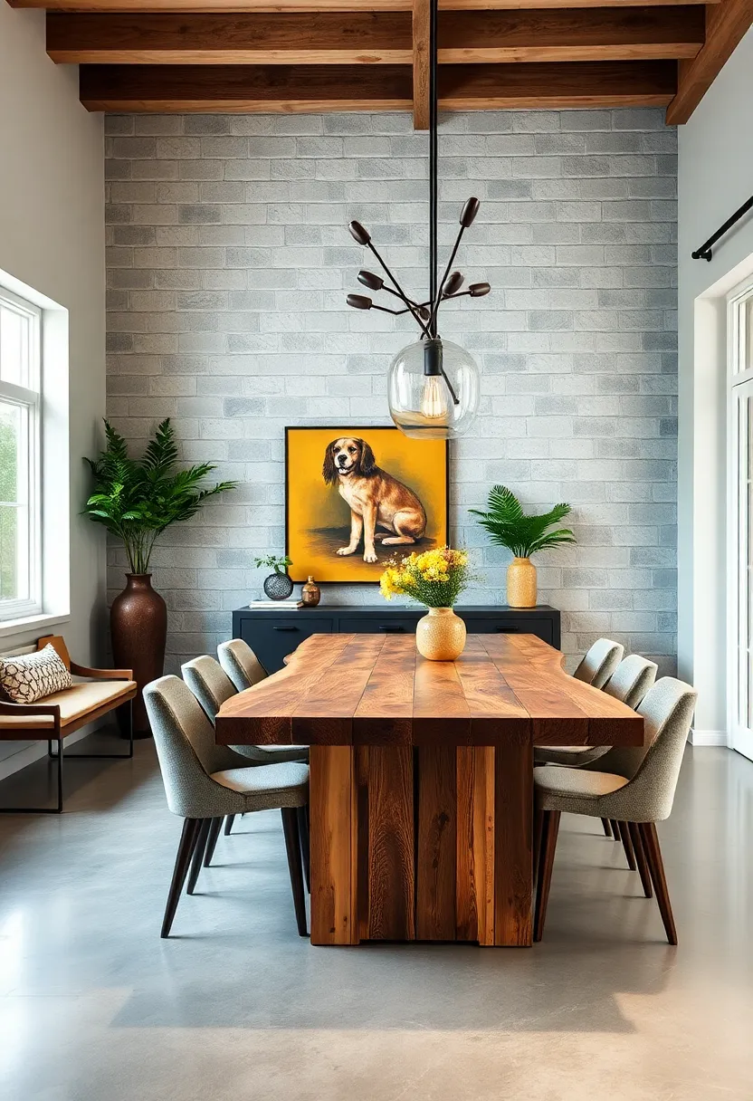 Reclaimed Wooden‌ Pallet Dining ⁢Table with a Live Edge Finish