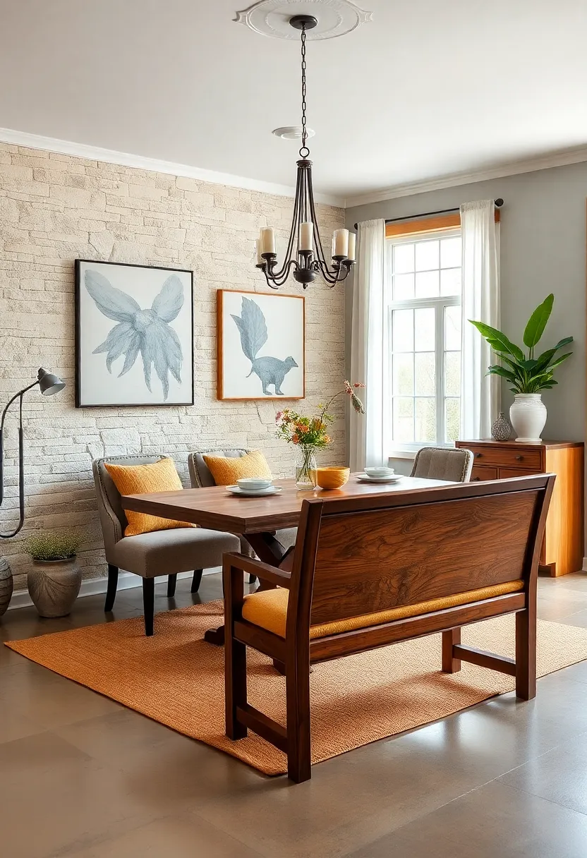 Refinished​ Church Pew ‍as a Cozy Dining Bench