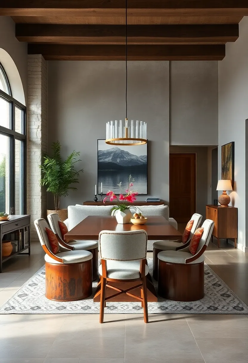 Upcycled Drum Barrels as ‍Unique Dining Chairs