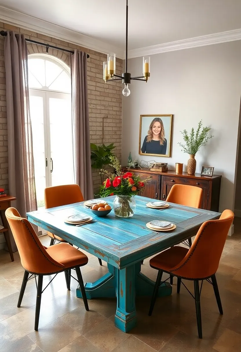 Vintage Door Turned Into ⁤a Chic ⁤Dining Tabletop