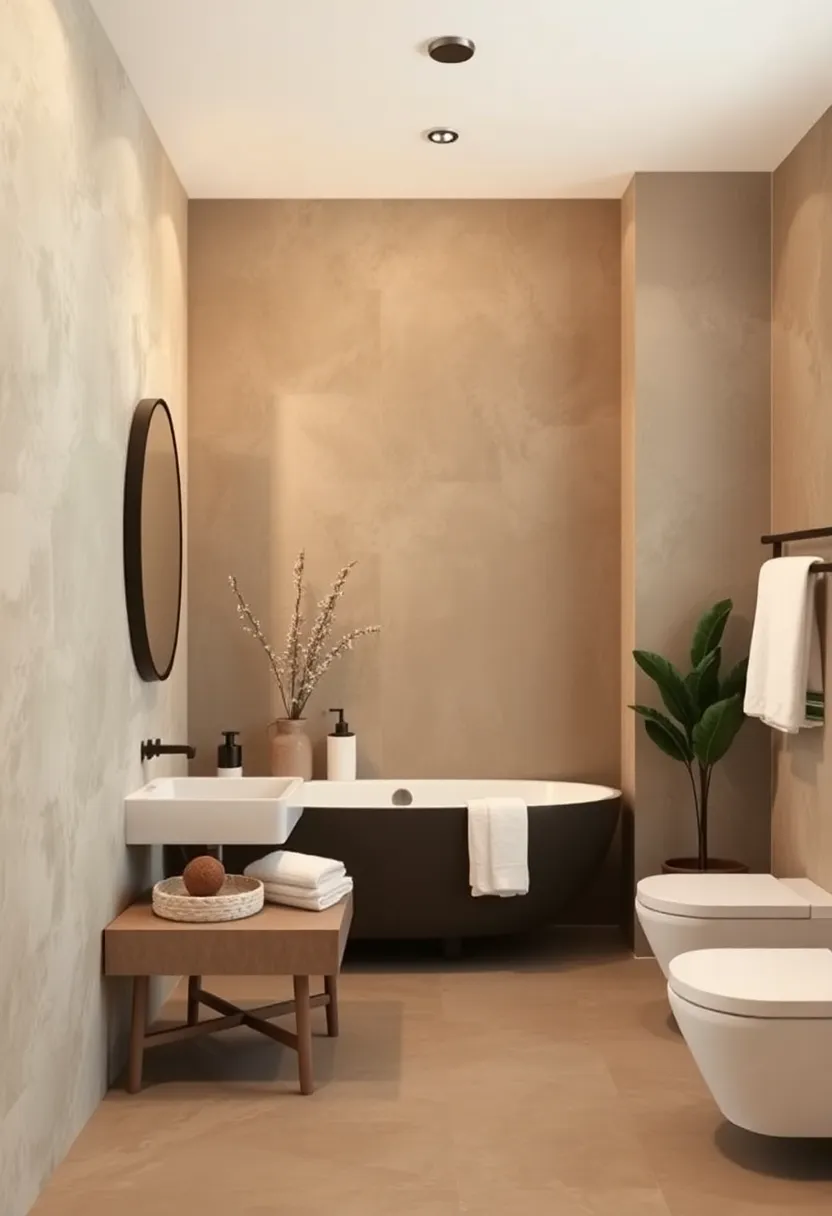 Soft⁢ Taupe and Cream – Embrace ⁣a ⁣gentle,⁢ earth-toned blend that creates a serene and inviting⁣ bathroom atmosphere