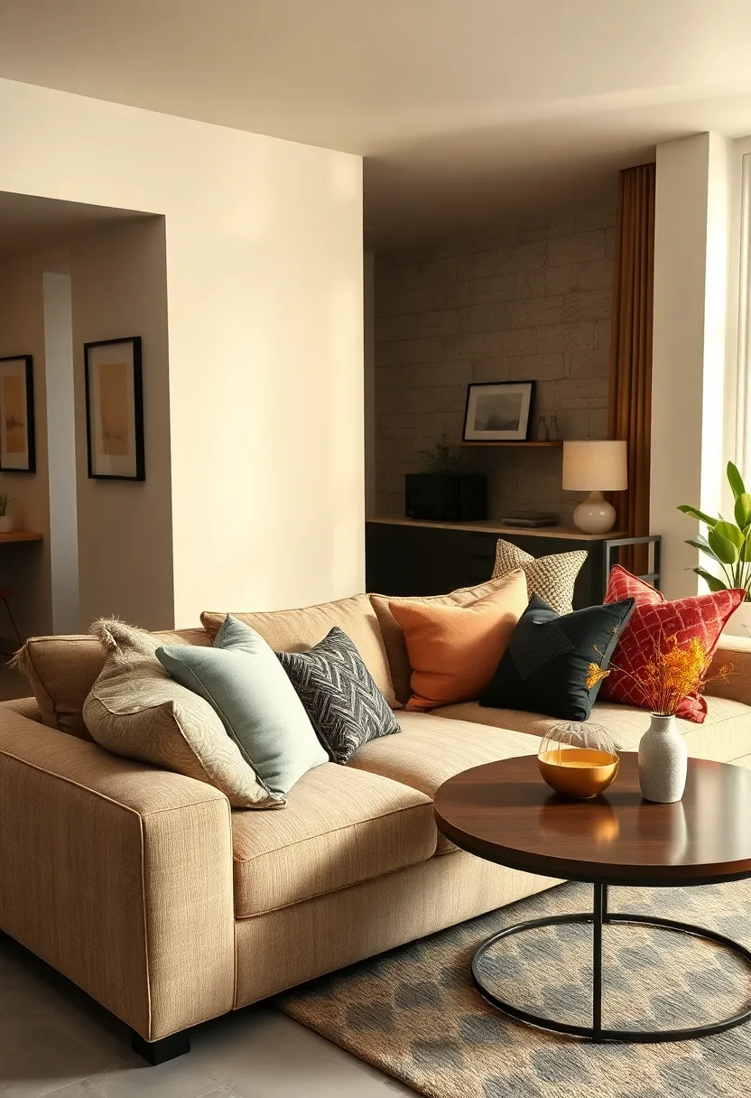 Create layered⁣ comfort by ⁢stacking assorted throw ⁣pillows‌ in various​ shapes, fabrics, and patterns ⁣on your sectional