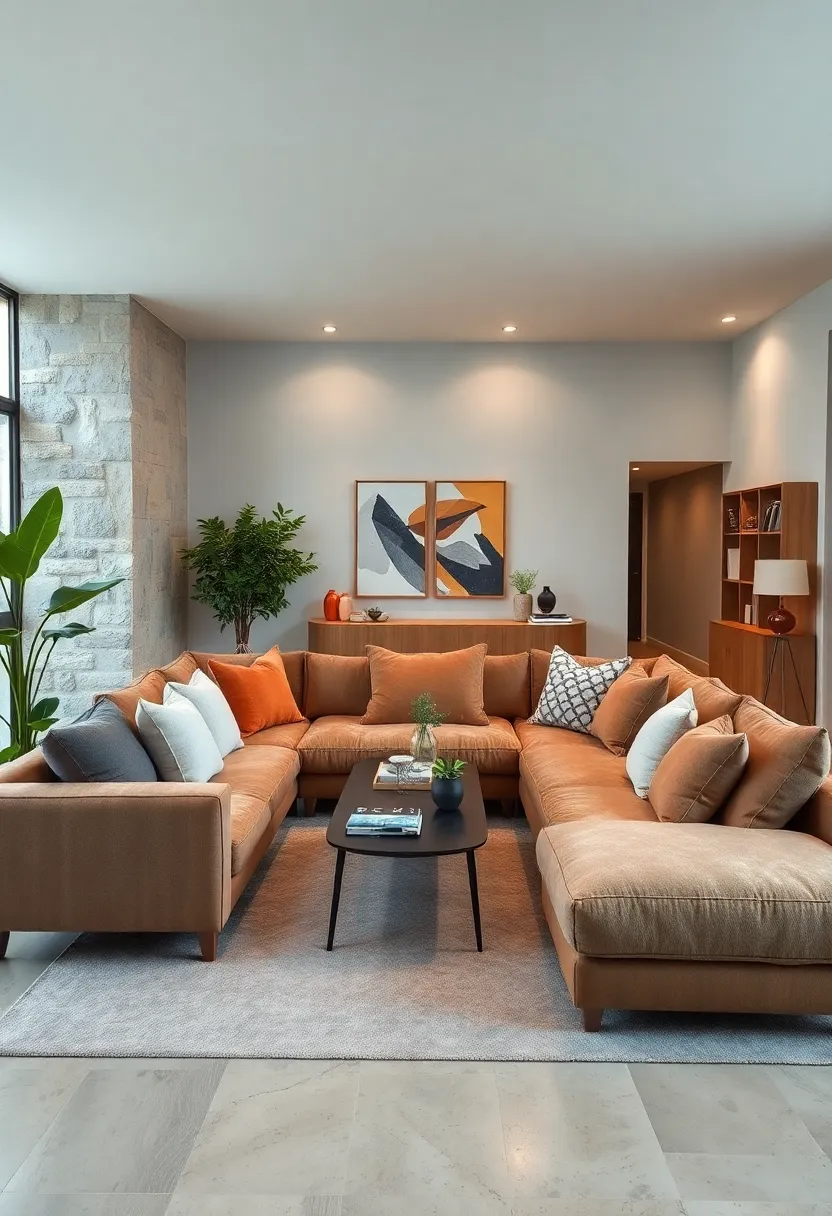 Mix textures by combining a ⁤leather sectional with soft ⁢wool throws‌ and linen pillows to⁣ balance‍ rugged and refined