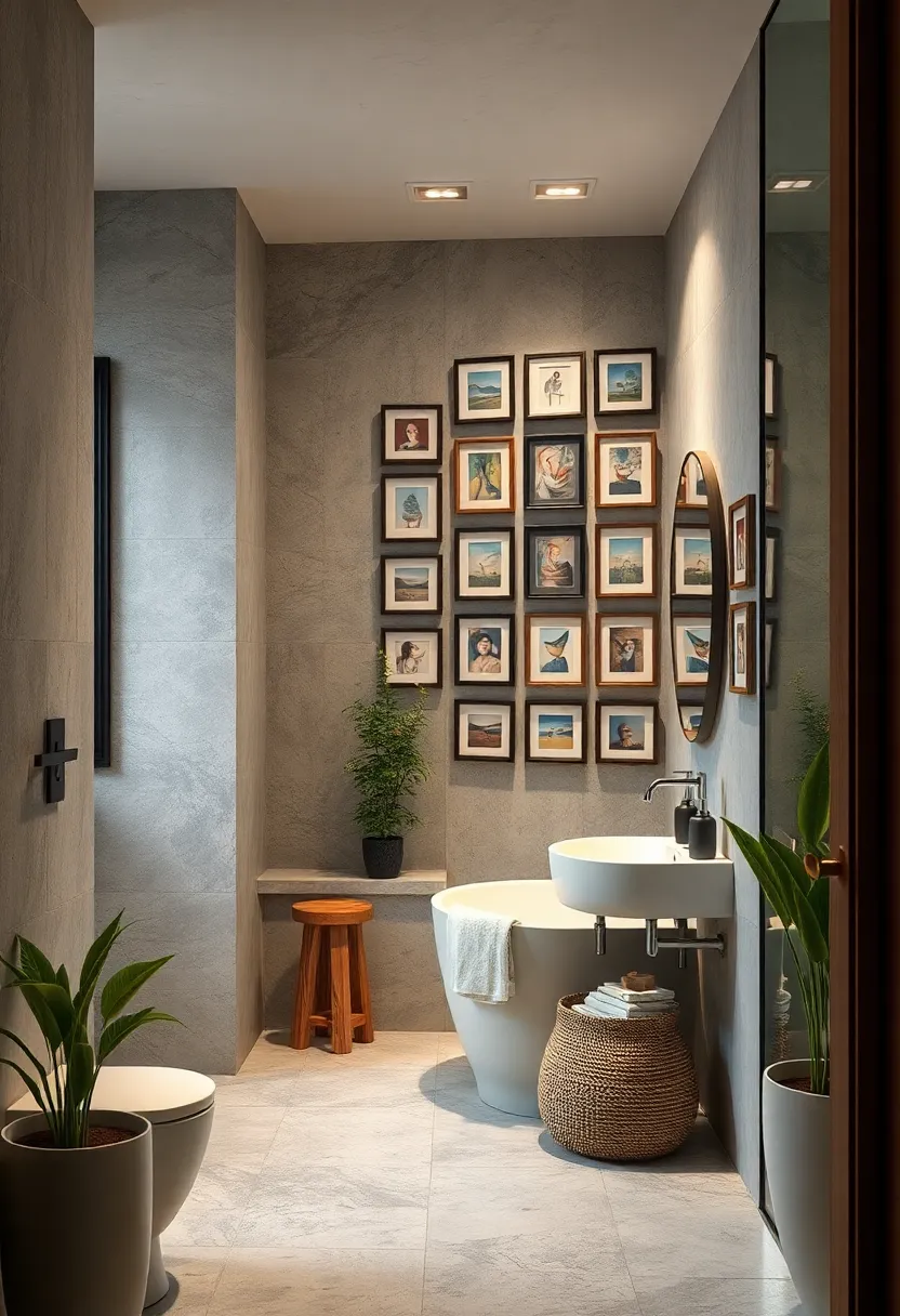 Hang a series of miniature⁤ framed artworks in⁤ a grid pattern​ for a gallery-wall effect