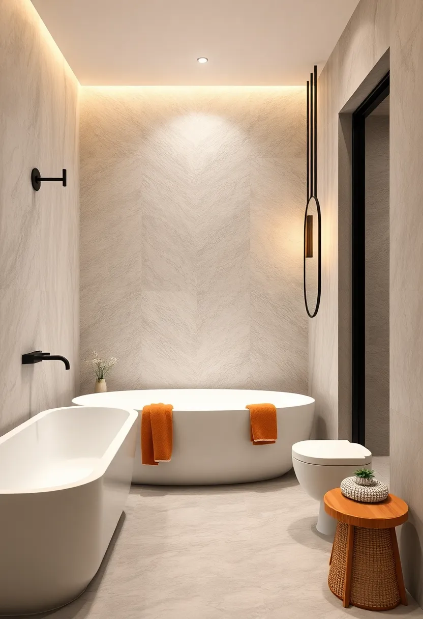 Add a single small potted plant for a ​touch of natural freshness