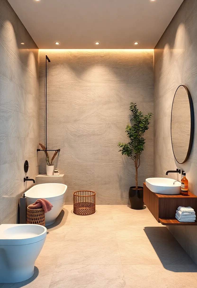 Utilize monochromatic tile ‌patterns that add texture without distraction