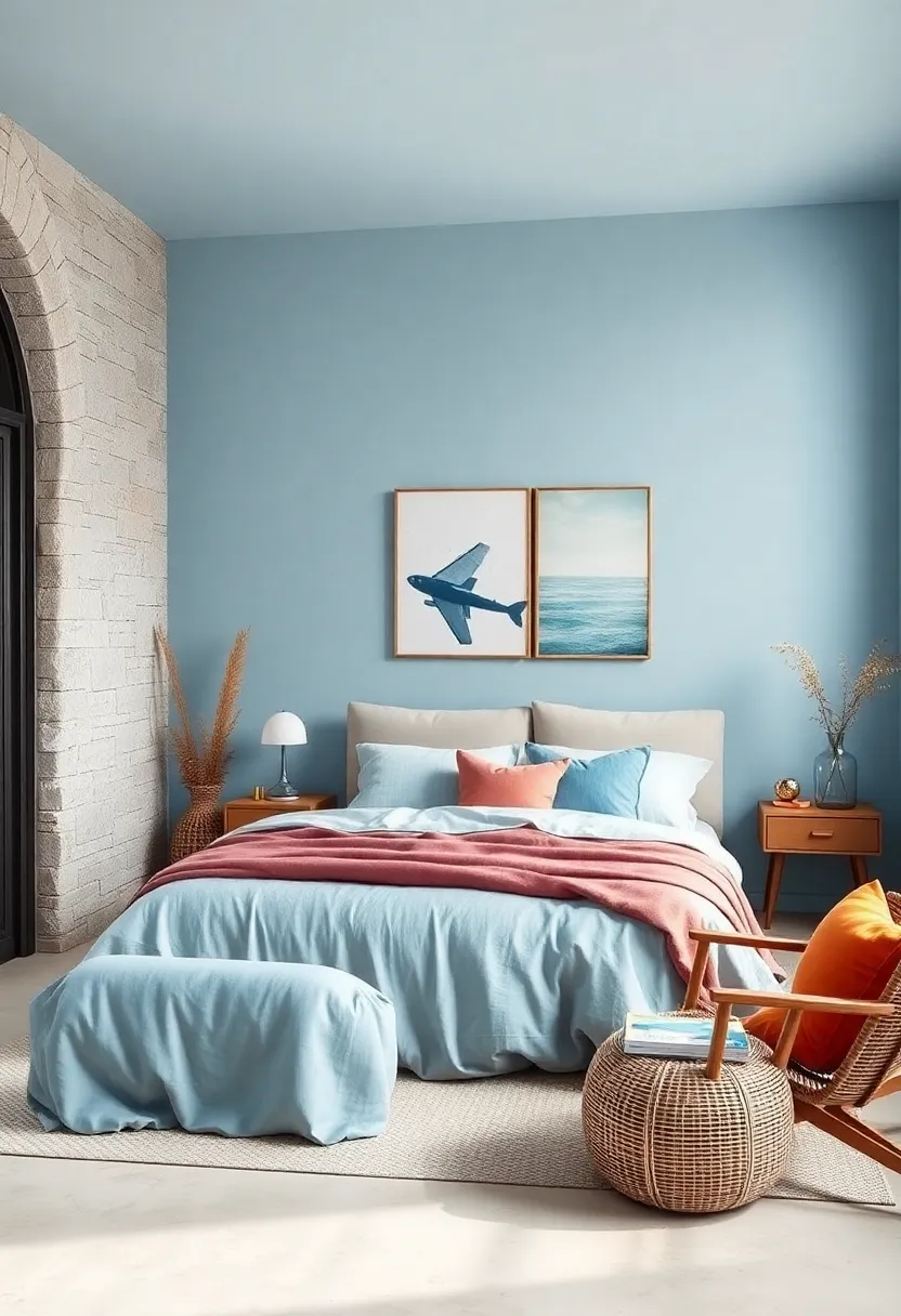 Sky Blue ⁤– Bring the peacefulness of⁤ an open sky indoors with soft sky blue ​walls‍ for ⁣a breezy, airy retreat
