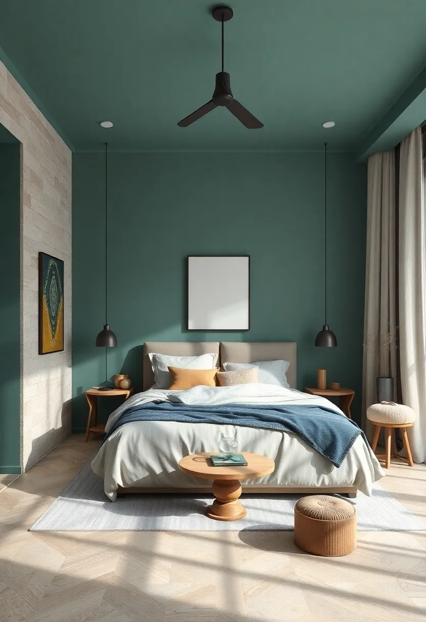 Muted teal – Combine⁤ depth‍ and calm ‍with muted teal, offering a sophisticated ⁤yet soothing bedroom‍ palette