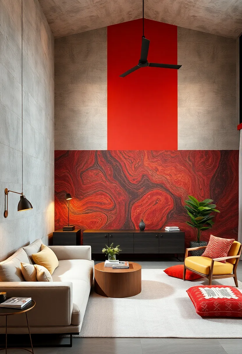 Bold Accent ⁢Walls: Paint one ​wall in a rich color or‍ wallpaper pattern to create a dramatic yet inviting backdrop