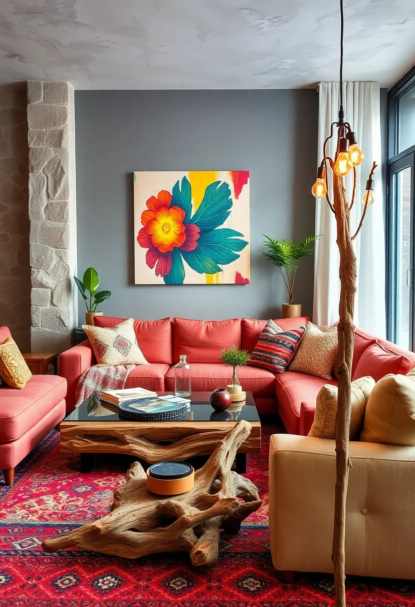 Driftwood​ Floor Lamp with⁢ Edison Bulbs