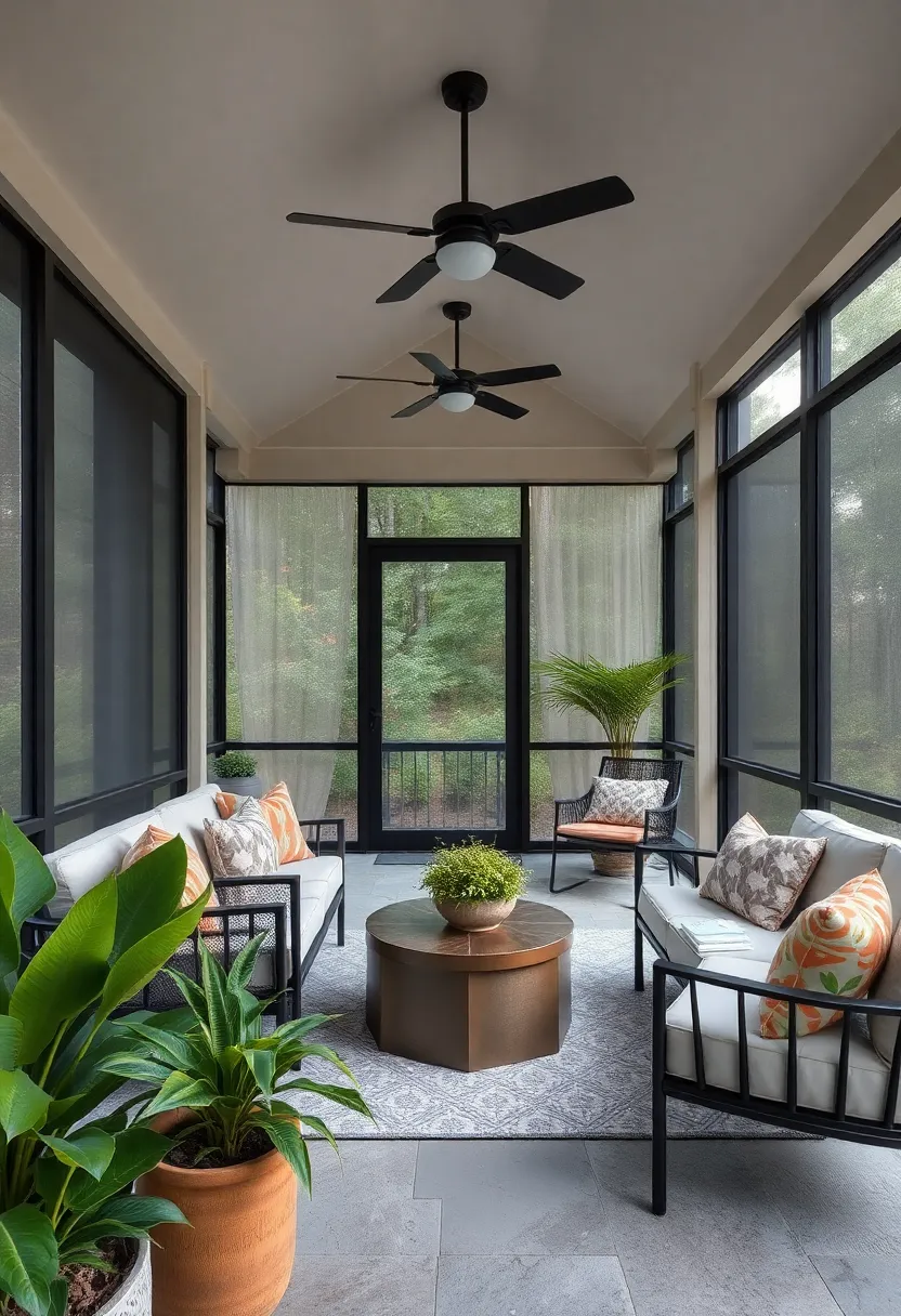 High-Contrast Drama: Dark frame screens ⁣paired with ⁣light, airy fabrics and reflective surfaces ​for a striking visual ⁤impact