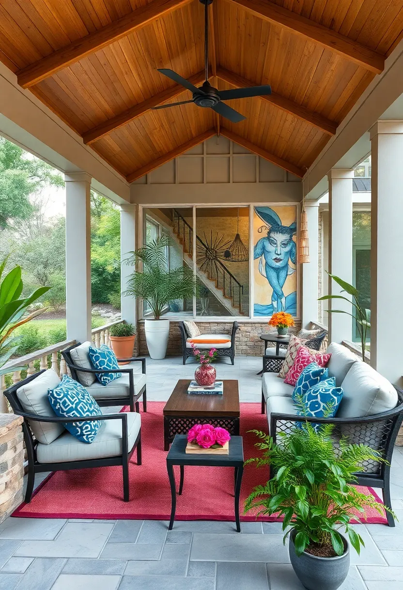 Contemporary Farmhouse: Clean-lined sofas, shiplap walls, and rustic light fixtures blending old and new seamlessly