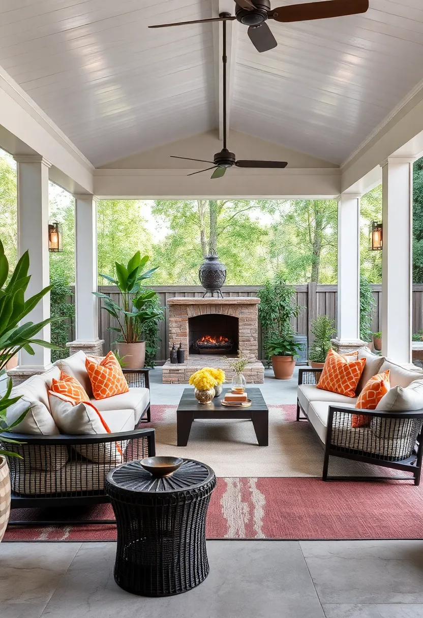 Luxe Lounge: Plush seating, layered⁢ textiles, and subtle metallic accents for a refined yet comfortable outdoor space