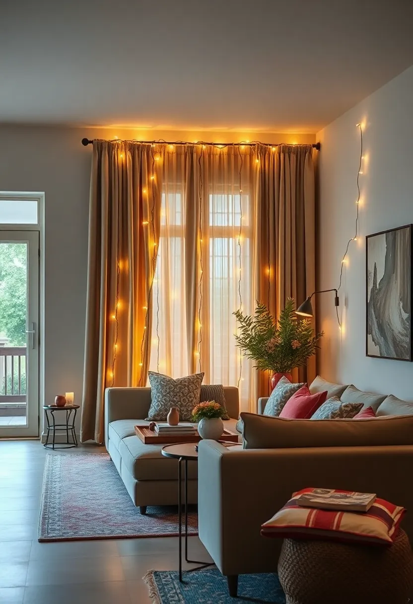 Attach⁣ fairy ‌lights to curtain⁤ rods and let them cascade delicately on either side of your window