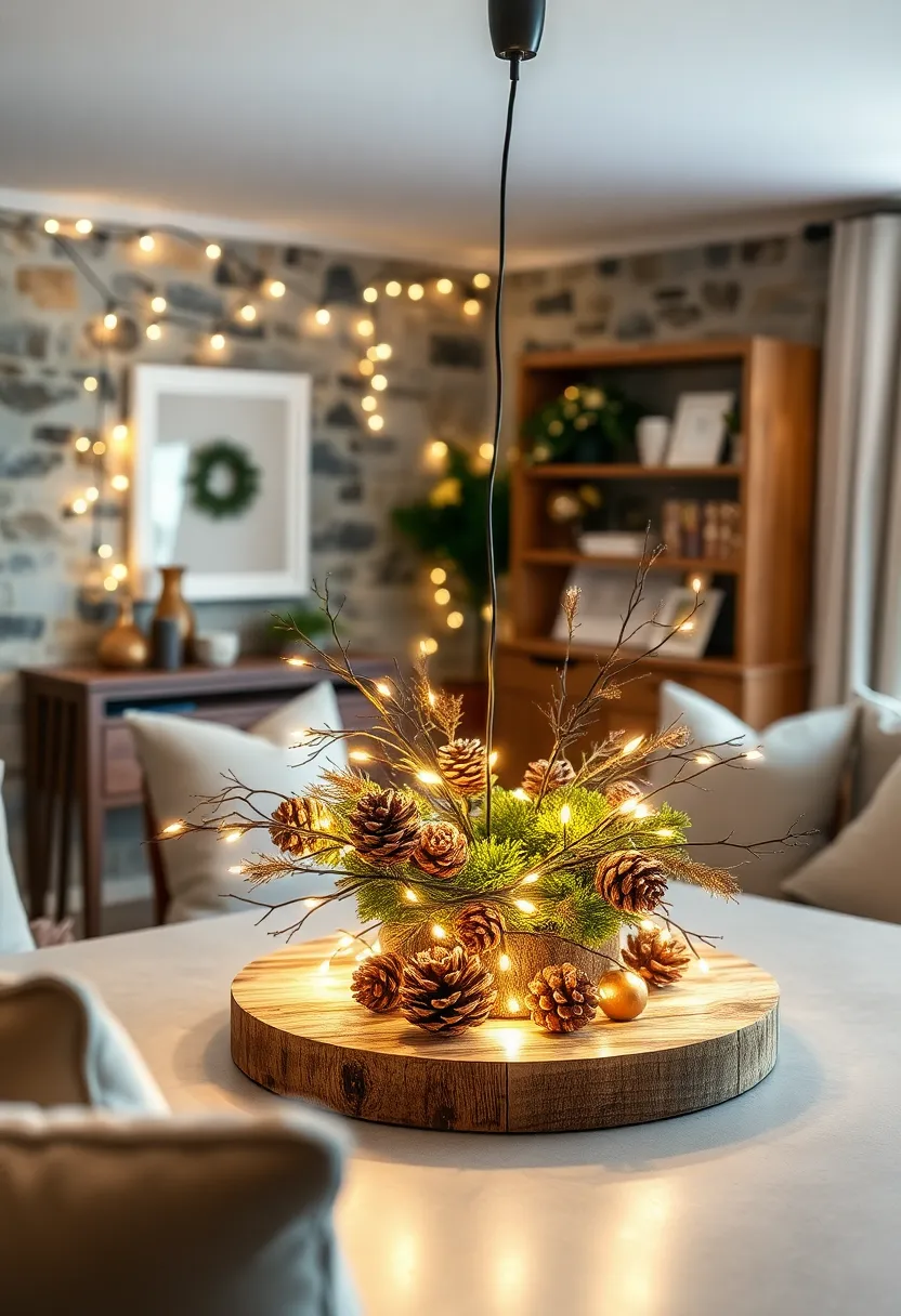 Combine fairy lights with natural⁣ elements like pinecones, bark, ⁤and moss for an enchanting centerpiece