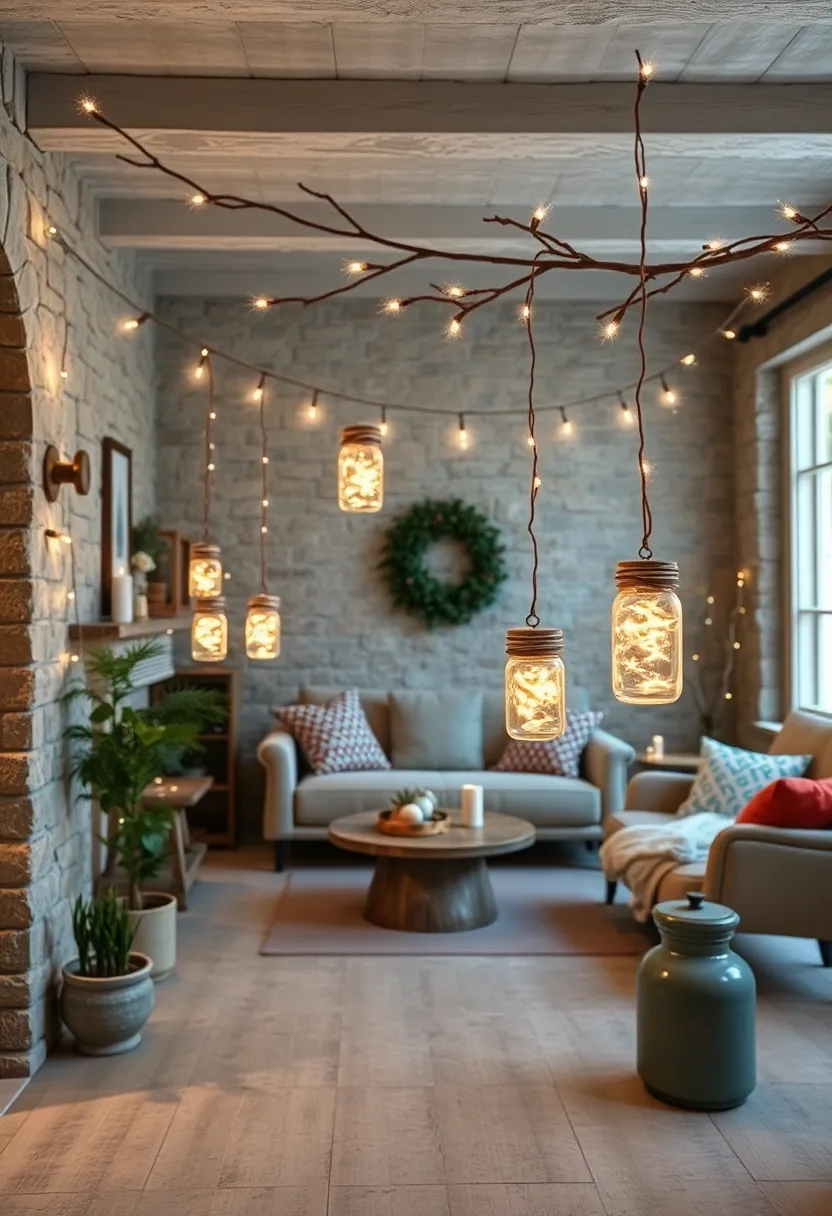 Hang mason jars filled with fairy lights from hooks or branches⁢ for floating orbs of ‌light