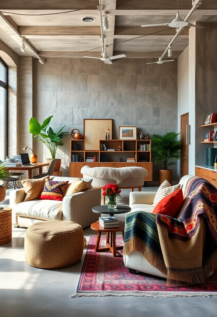 Oversized Armchairs Draped with Handwoven Textiles from Different Cultures