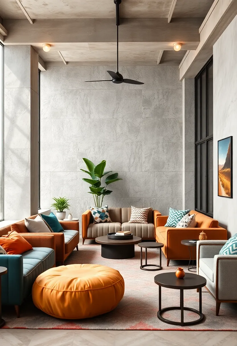 Informal Seating Using a⁢ Mix of⁤ Ottomans​ and​ Side Tables for ‌Dynamic Interaction