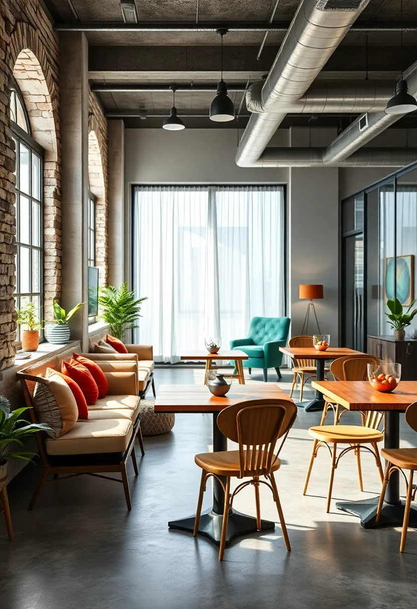 Swivel ⁣Chairs Upholstered in patchwork Fabric Creating Visual Interest