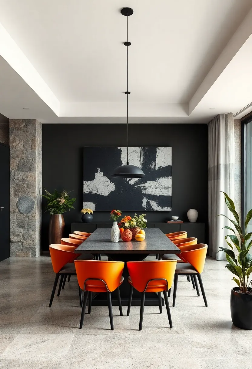 Add ‌a large, abstract black-and-white painting to punctuate the moody decor‍ with subtle⁢ artistic ⁤contrast