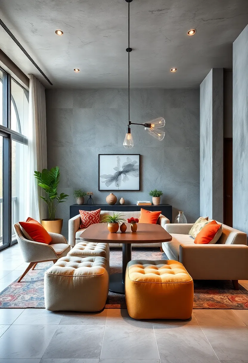 Use multifunctional furniture,such as ottomans with storage that can act as additional⁣ seating