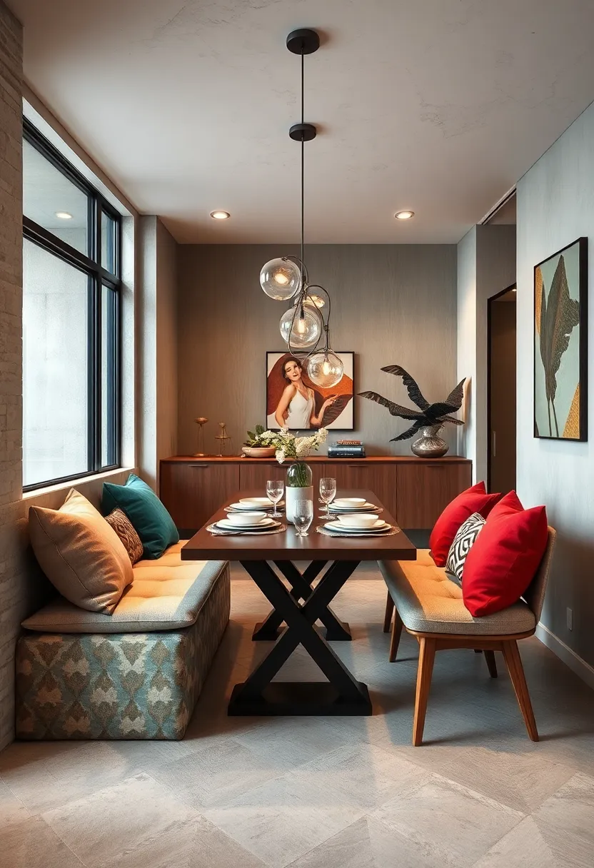 Incorporate mirrors behind the ⁢dining area to reflect light and create ⁢an illusion of more space