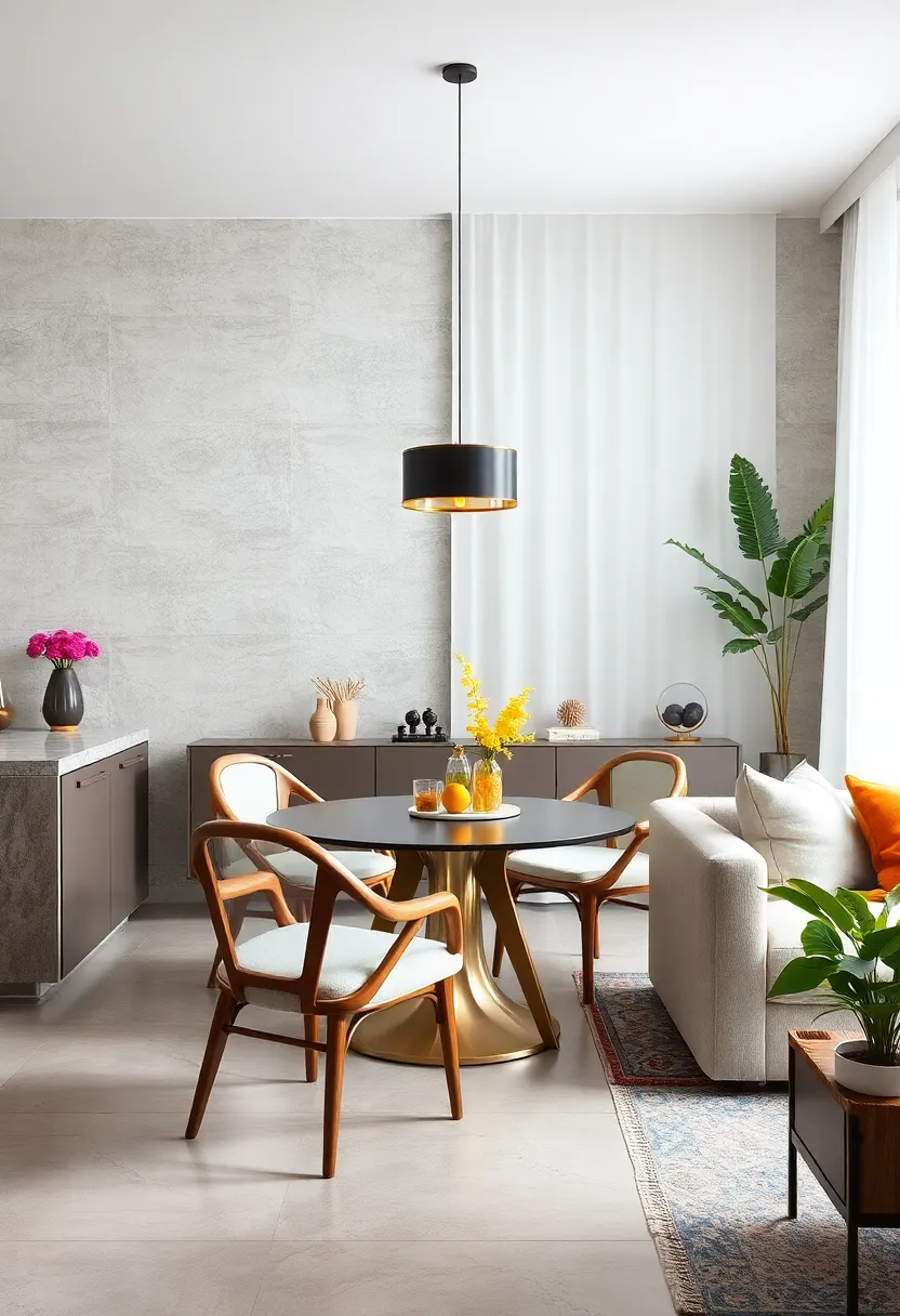 Choose chairs with open ​or transparent backs to maintain a sense of ​openness