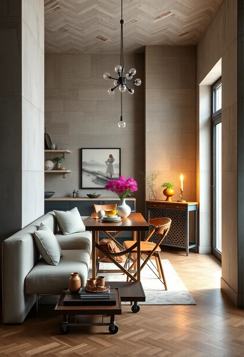 Employ a rolling cart that⁢ serves ‍as a mobile dining​ table⁤ or bar cart⁤ for ⁣added flexibility