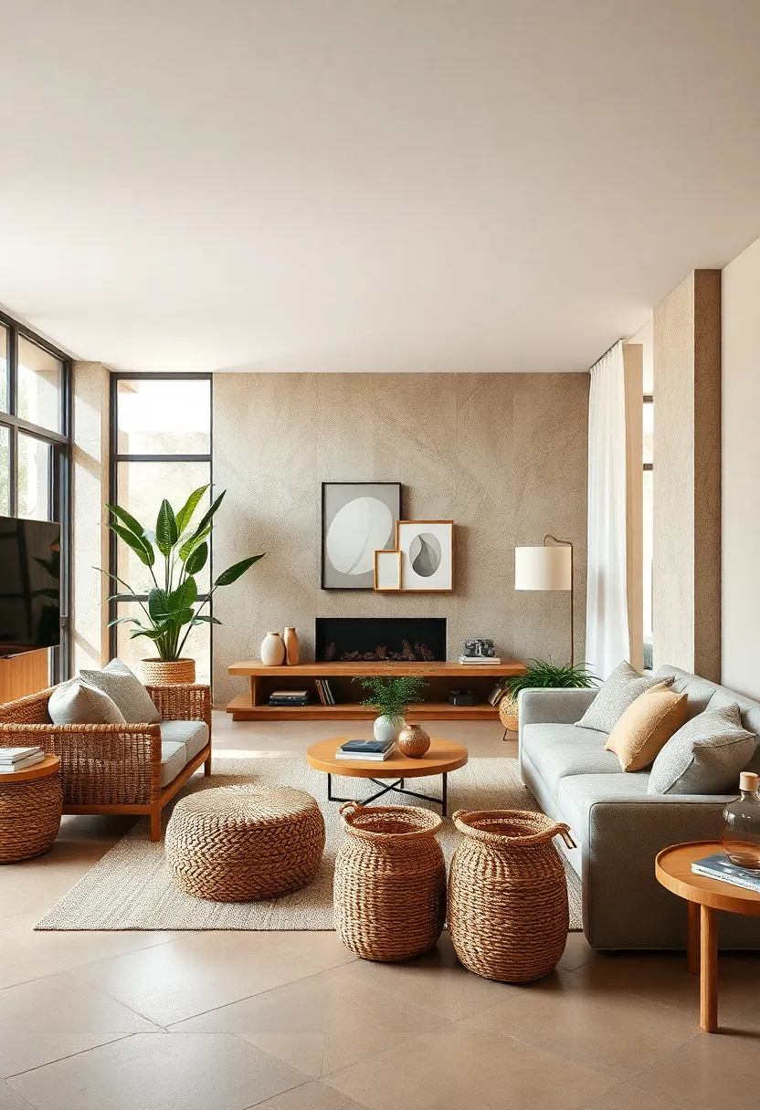 Choose woven basket storage that blends⁢ functionality with natural aesthetics