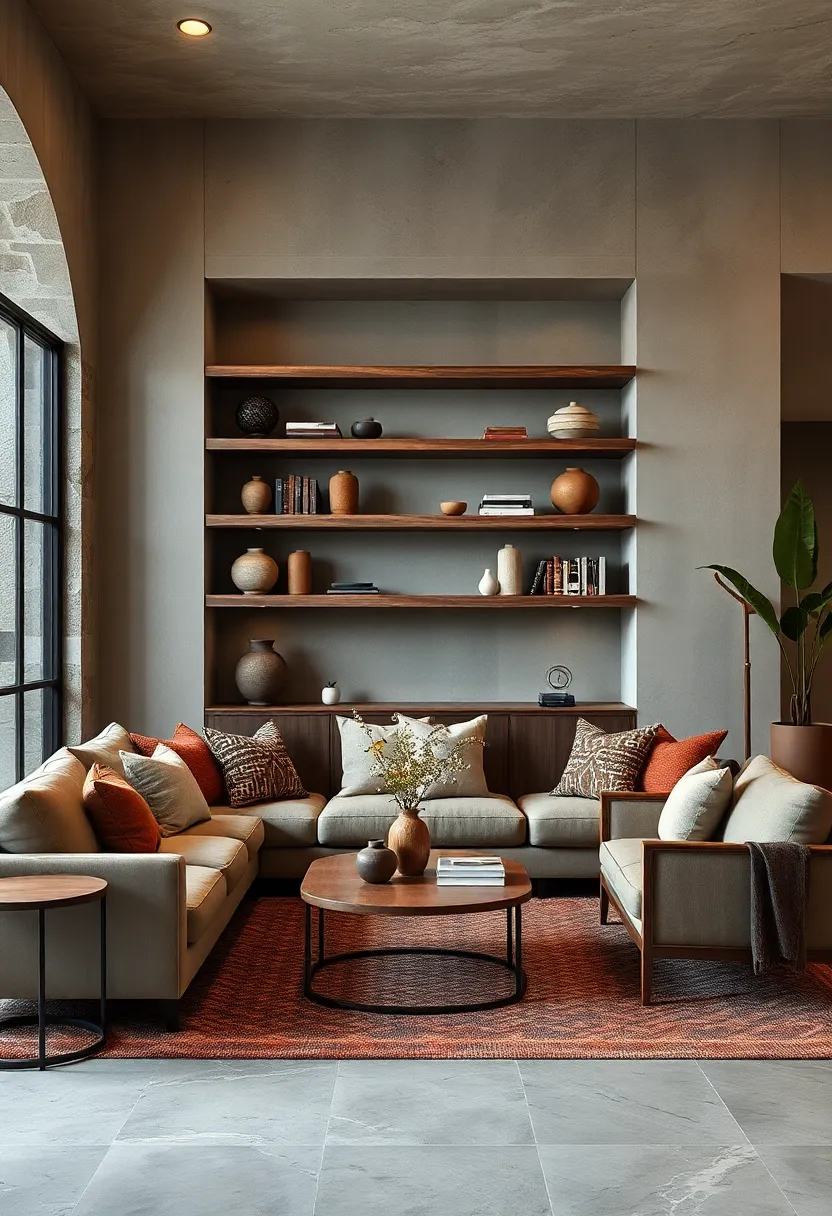 add driftwood-inspired⁣ coffee tables⁣ to infuse organic shapes and rustic charm