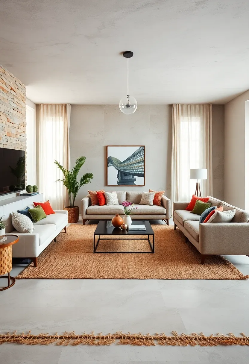 Use layered jute⁣ rugs to bring natural‍ texture ‌and grounding warmth underfoot