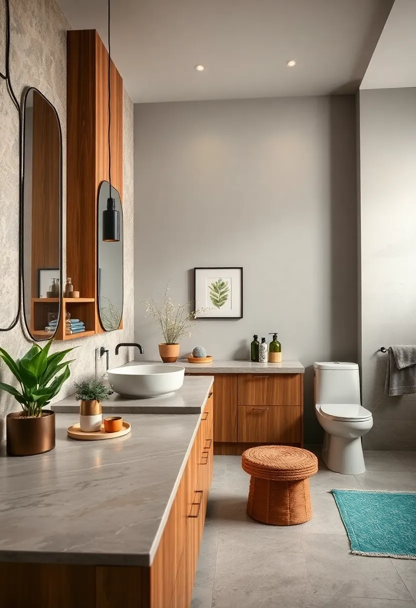 Mixed Material magic: ‌Combining concrete​ countertops ⁣with ⁣wooden cabinetry introduces ⁢tactile‌ diversity