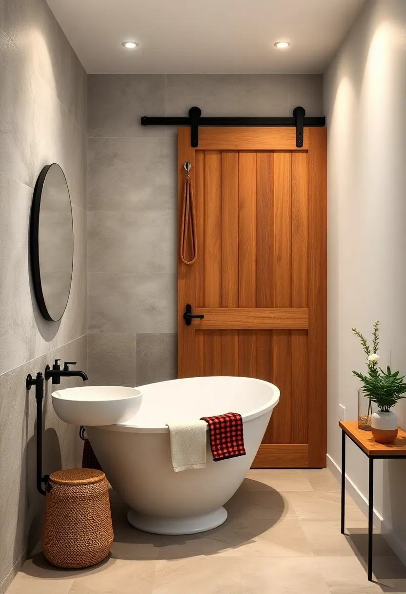 Barn Door Inspired⁣ Sliding Wardrobe with Steel ⁣Accents