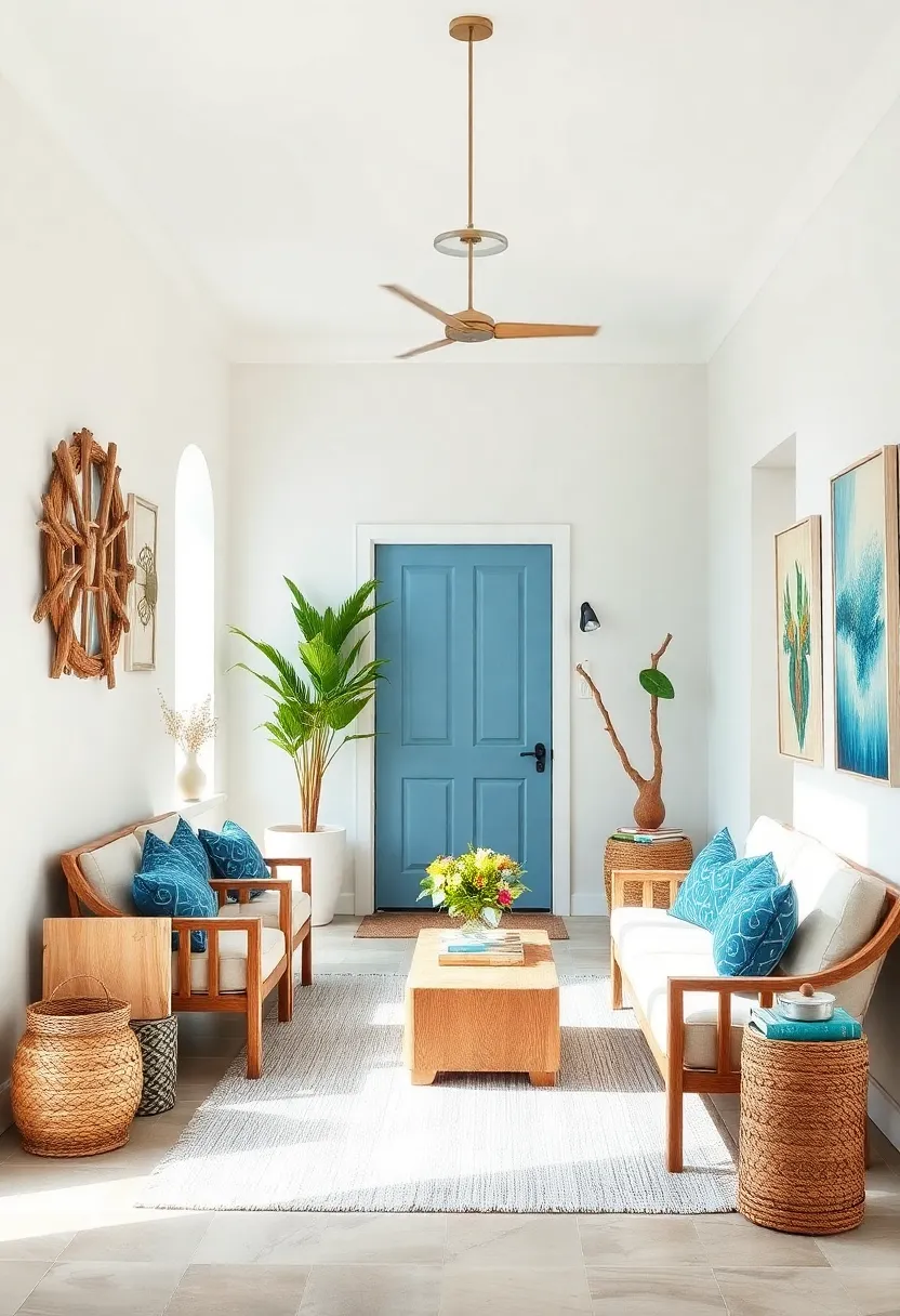 Coastal Breeze with Nautical Touches: Driftwood frames, blue accents, and crisp white walls evoke⁢ a breezy, seaside mood that’s refreshing and light